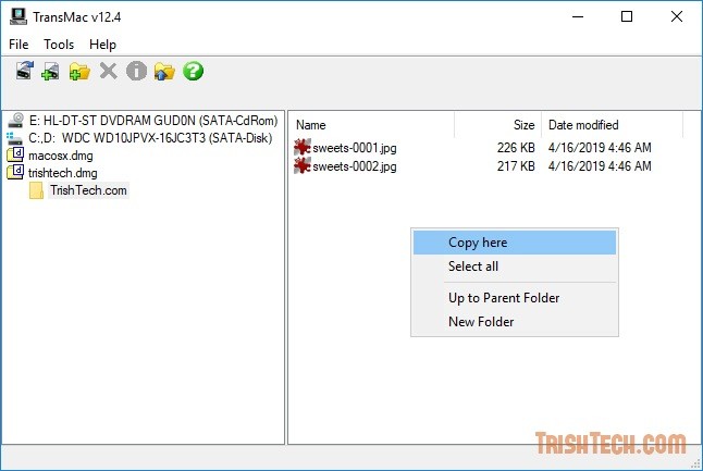 Access data saved in a .dmg file online